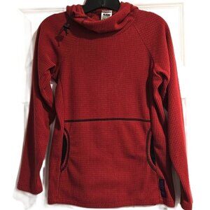 WOMEN'S MELANZANA LEADVILLE CO MICROGRID FLEECE HOODIE XS BRICK RED HIKING